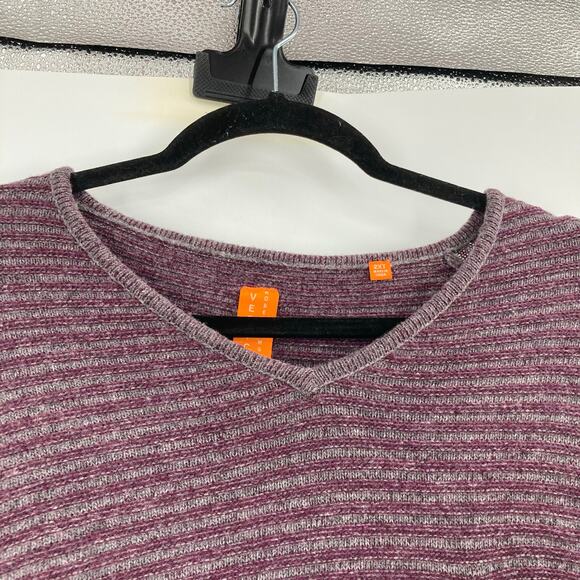 Robert Comstock Vertical Wool Nylon Ribbed Purple Sweater Men’s 2X Tall - Picture 5 of 10